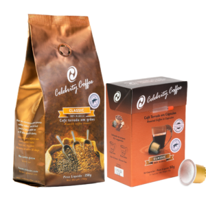 Caf&eacute; Especial Torrado em Gr&atilde;os 250g + Caf&eacute; Especial em c&aacute;psulas 10 unidades | <b>CLASSIC</b>