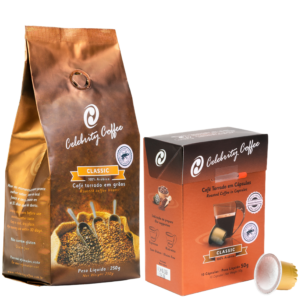 Caf&eacute; Especial Torrado em Gr&atilde;os 250g + Caf&eacute; Especial em c&aacute;psulas 10 unidades | <b>CLASSIC</b>