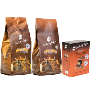 Caf&eacute; Torrado em Gr&atilde;os 250g + Caf&eacute; Torrado e Mo&iacute;do 250g + Caf&eacute; em C&aacute;psulas 10 unidades | <b>CLASSIC</b>