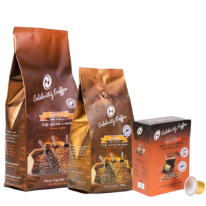 Caf&eacute; Especial Torrado e Mo&iacute;do 1kg + Caf&eacute; Especial Torrado em Gr&atilde;os 250g + Caf&eacute; Especial em c&aacute;psulas 10 unidades | <b>CLASSIC</b>