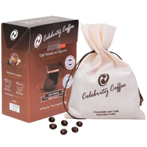 Caf&eacute; Especial em C&aacute;psulas 10 unidades <b> INTENSE </b> + Gr&atilde;os de Caf&eacute; com Chocolate 120g