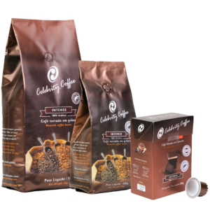 Caf&eacute; Especial Torrado em Gr&atilde;os 1kg + Caf&eacute; Especial Torrado em Gr&atilde;os 250g + Caf&eacute; Especial em c&aacute;psulas 10 unidades | <b>INTENSE</b>