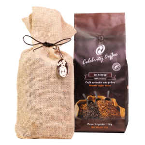 Caf&eacute; Especial Torrado em Gr&atilde;os 1kg | <b>INTENSE</b> | Embalagem Juta
